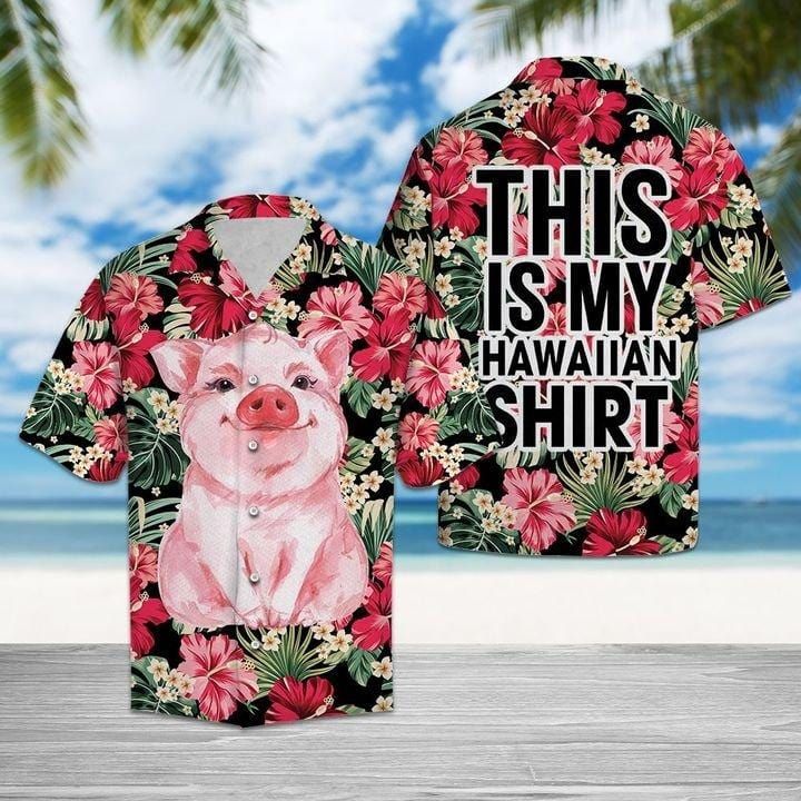 Felacia [Hawaii Shirt] Cute Pig This Is My Hawaiian Shirt #L-ZX1045